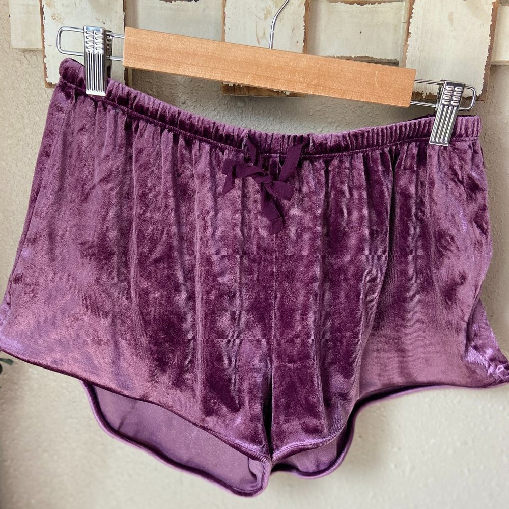 ⭐️10/$10 Cozy Faux Velvet Purple Shorts L
